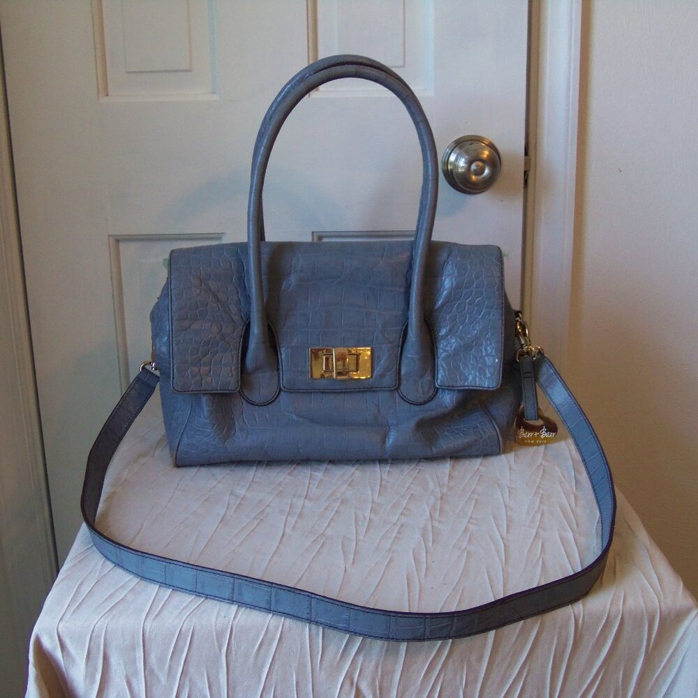 Barr + Barr Blue CrocoLeather Bag